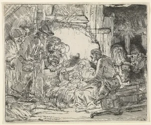 Adoration des bergers, avec lampe